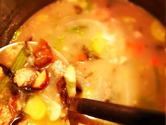 Sausage curry predicament in the school cafeteria