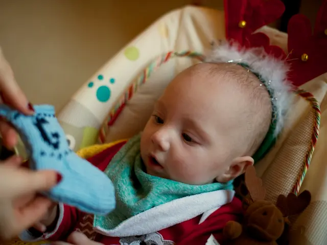 Average infant length across months, as per growth chart: